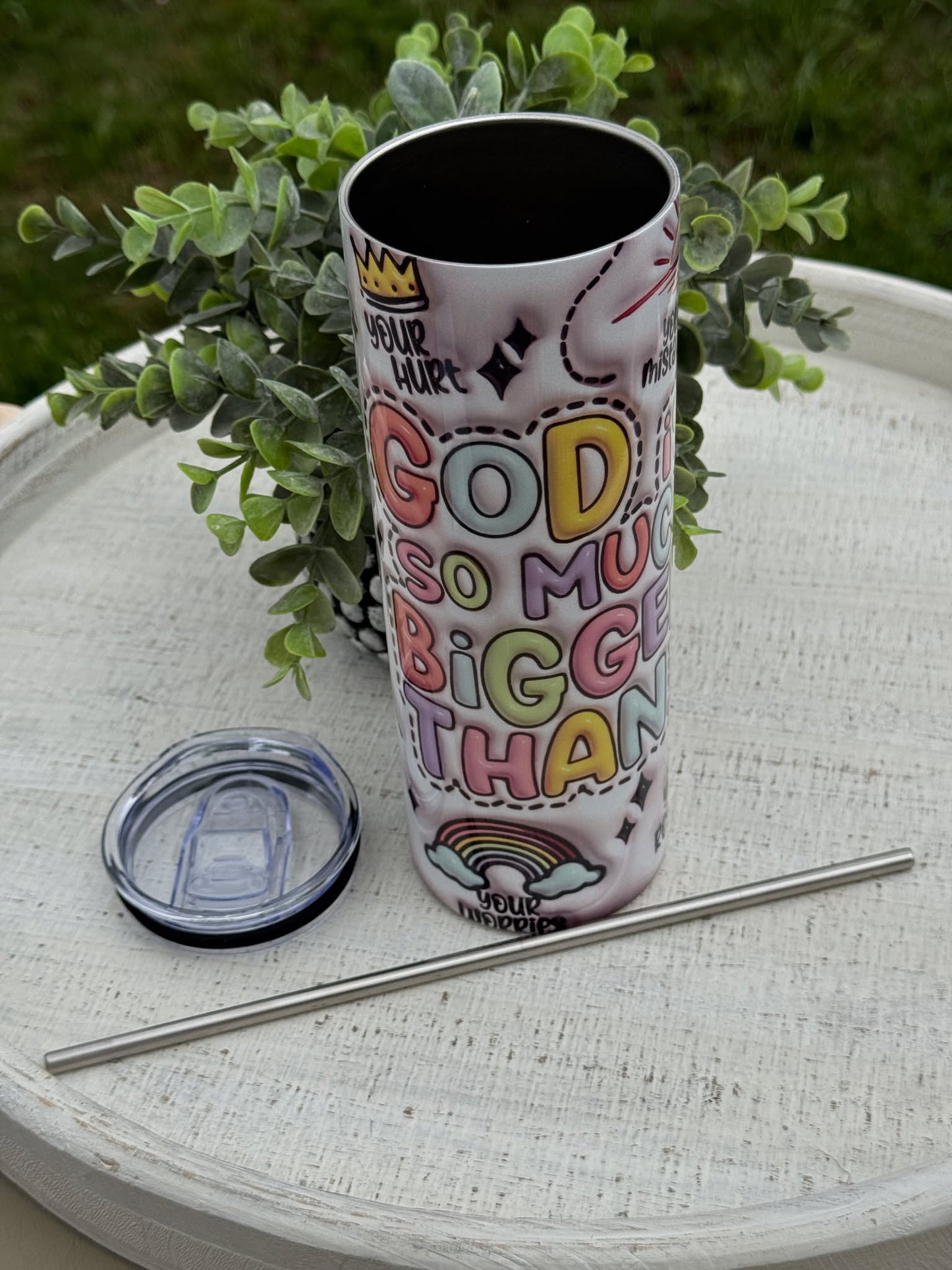 God is so much bigger than...20 oz tumbler