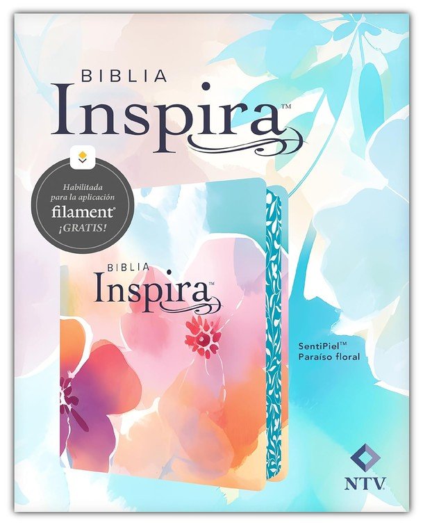 Biblia Inspira NTV con Filament, SentiPiel, Paraíso floral