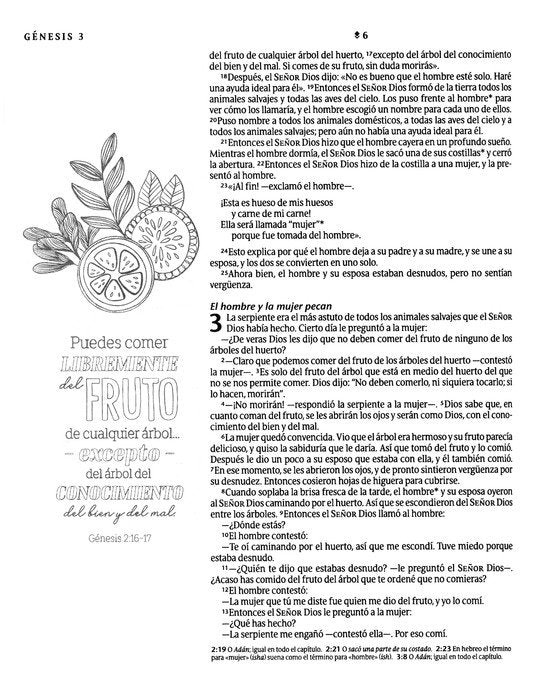 Biblia Inspira NTV con Filament, SentiPiel, Paraíso floral