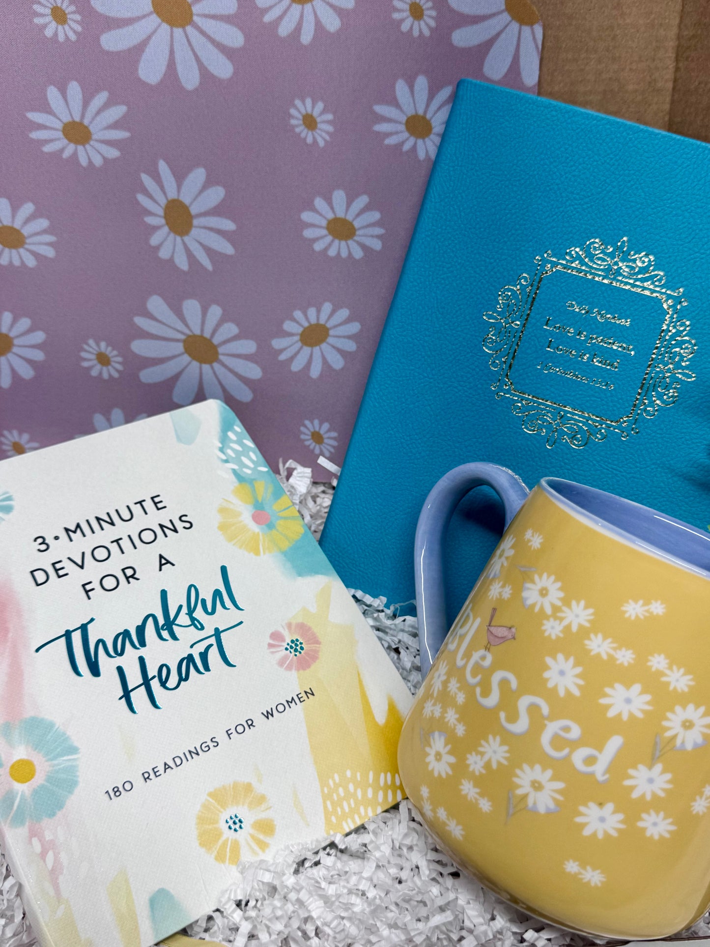 Christian Blessing Box | Faith-Based Gift Box ( 3-minute devotions for a Thankful Heart )