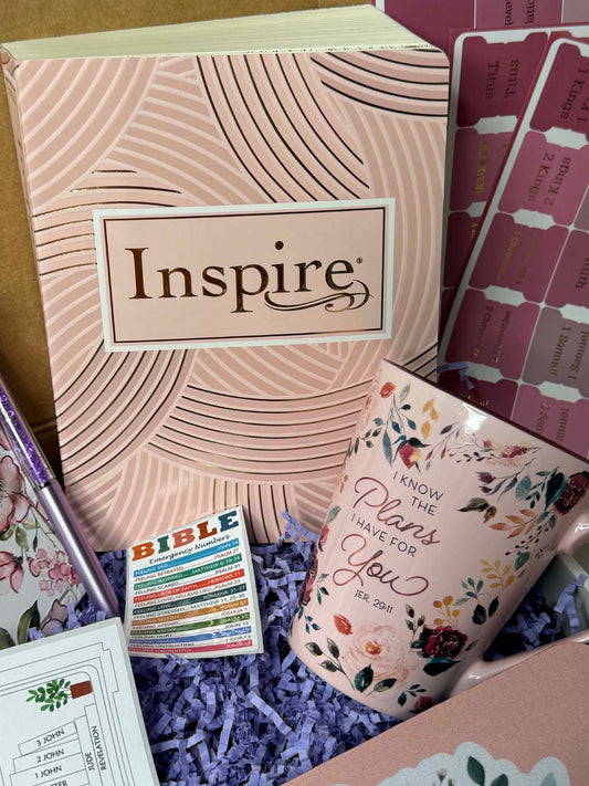 Inspire Bible Box | Christian Encouragement Gift Set, Scripture Prayer Mug