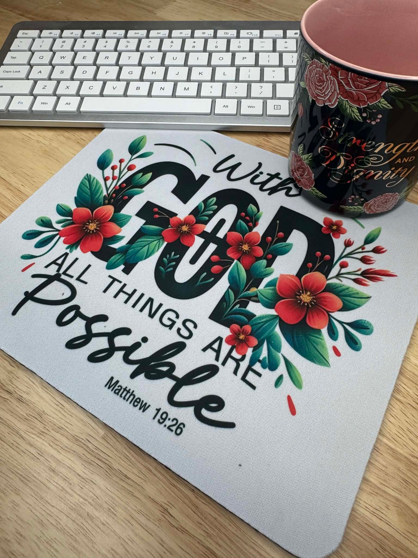 Mousepad: with God all things are possible