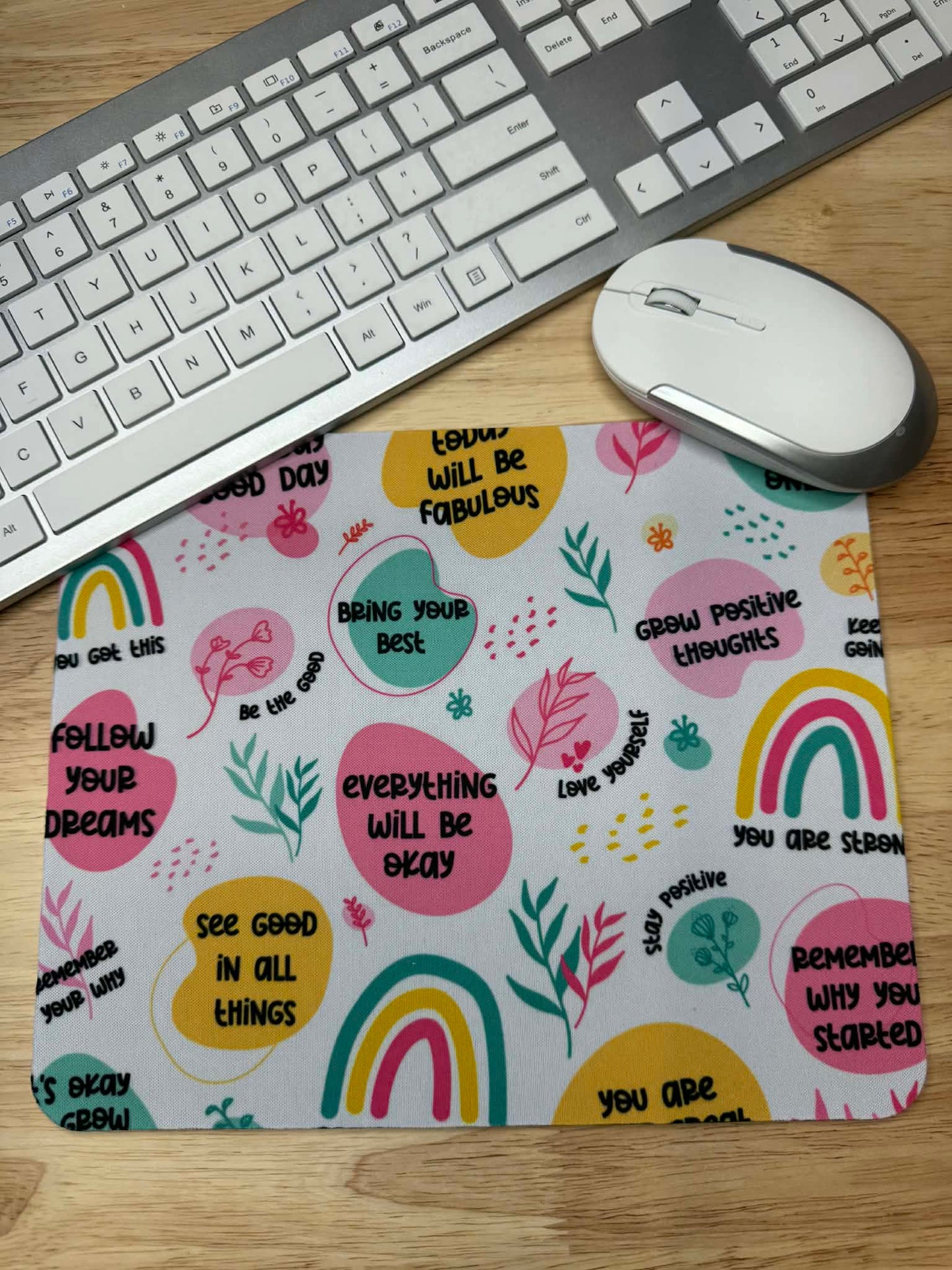 Affirmations mousepad, loved by God