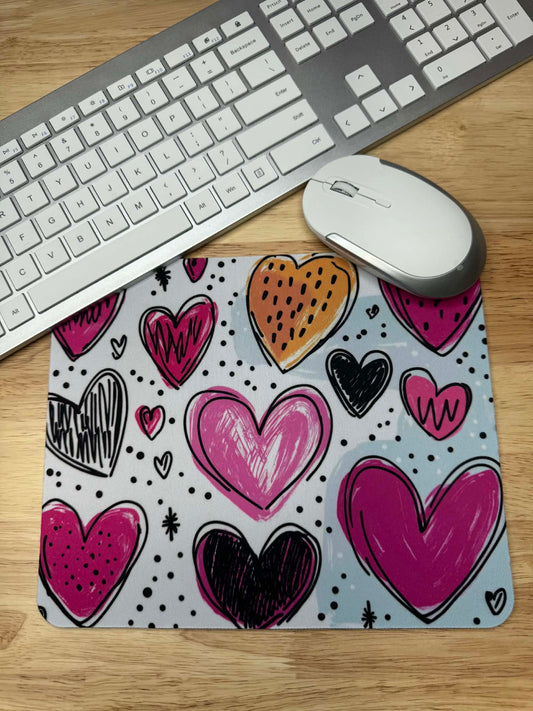 Hearts, hearts, hearts mousepad
