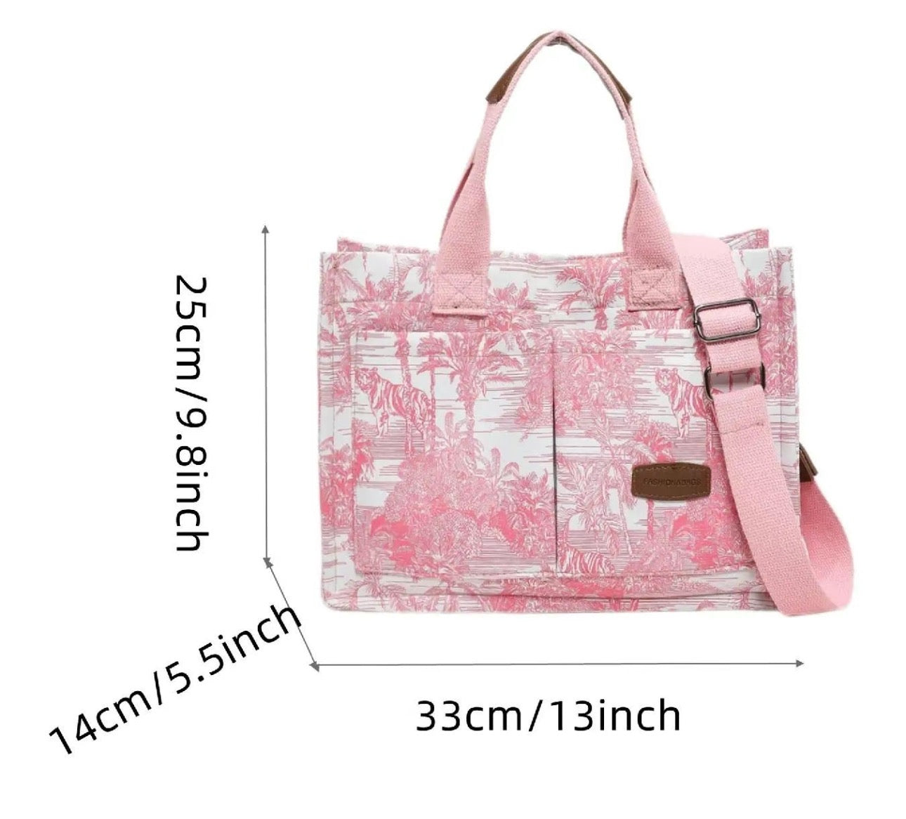 Pink Leopard Tote Bag