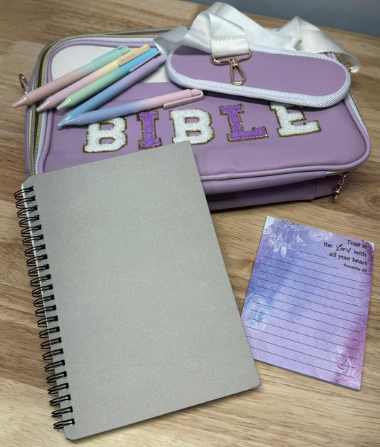 Lavender Bible Case * FREE Stationary Set Included *