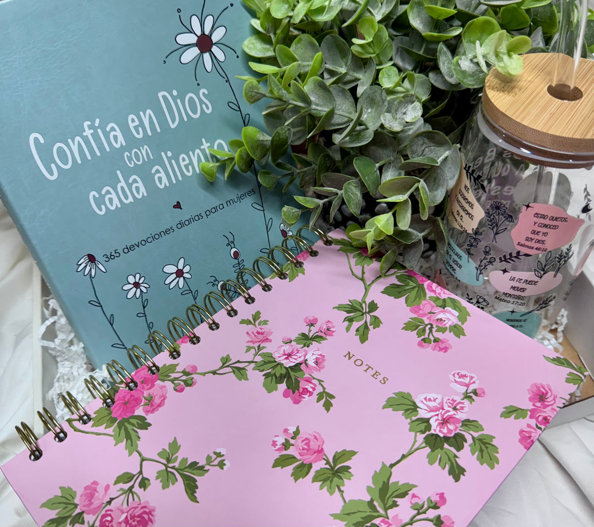 Christian Blessing Box | Faith-Based Gift Box ( Confia en Dios con cada aliento devocional )