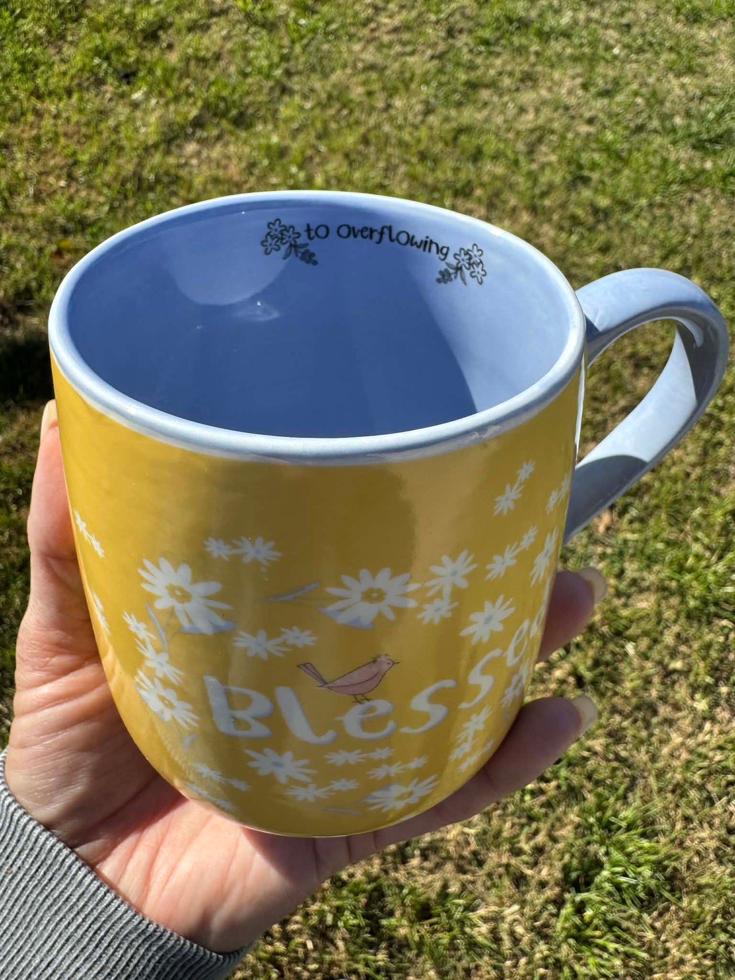 Blessed to overflowing mug, 16 oz