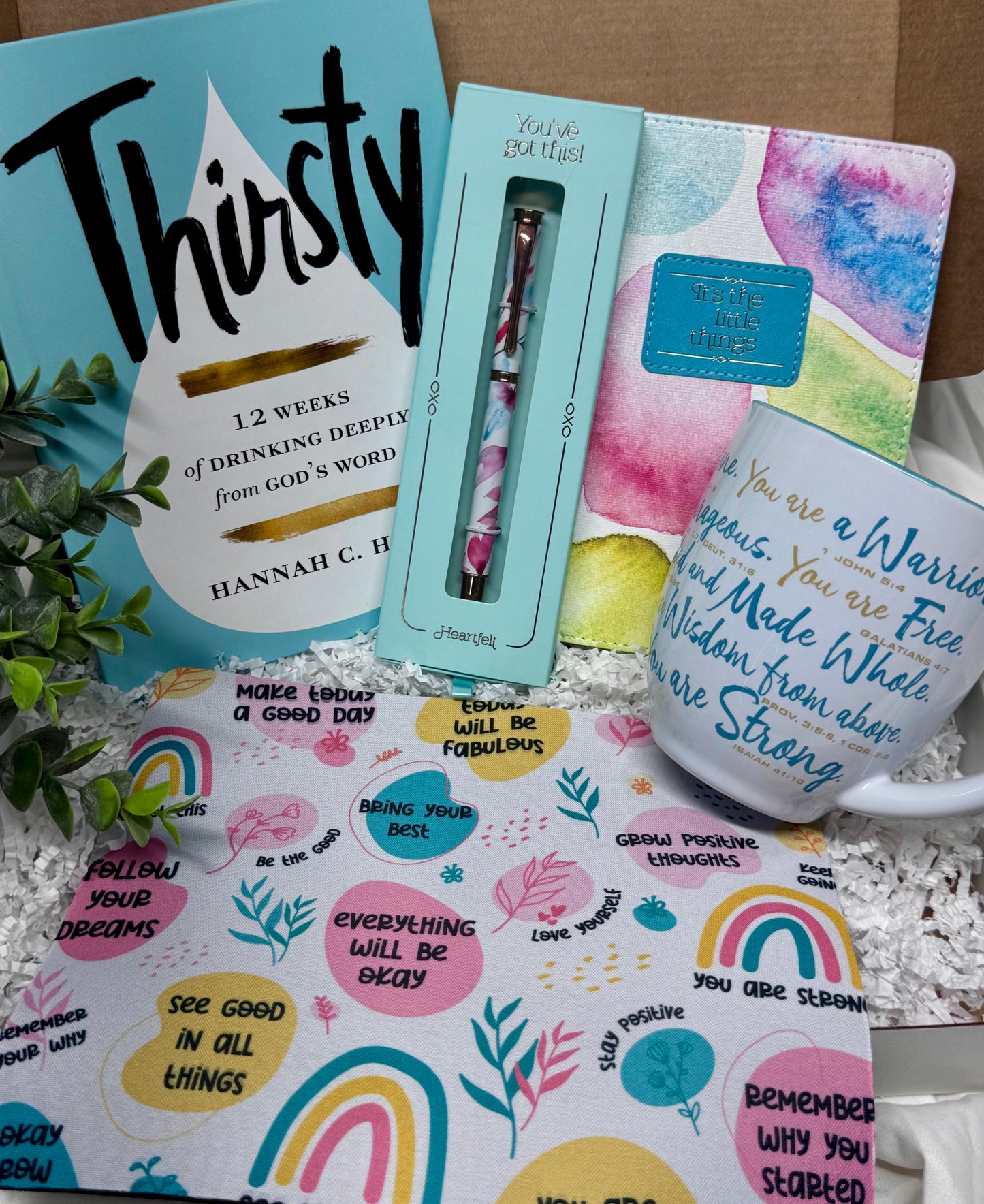 Christian Blessing Box | Faith-Based Gift Box ( Thirsty 12 weeks of drinking from God's word  )