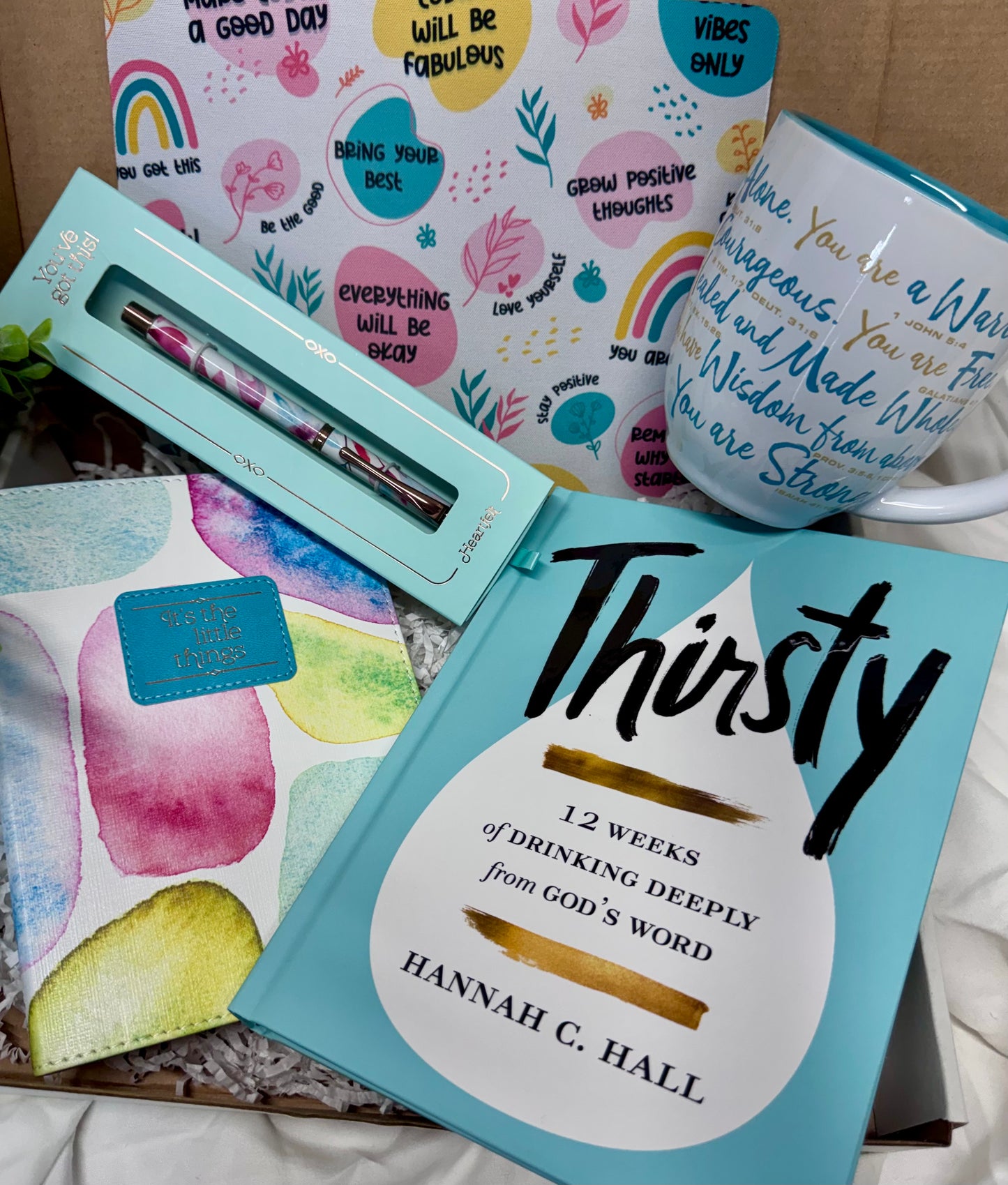Christian Blessing Box | Faith-Based Gift Box ( Thirsty 12 weeks of drinking from God's word  )