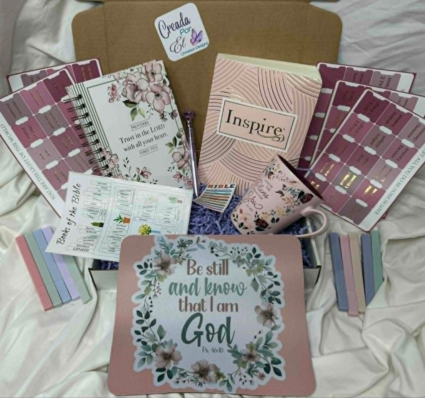 Inspire Bible Box | Christian Encouragement Gift Set, Scripture Prayer Mug