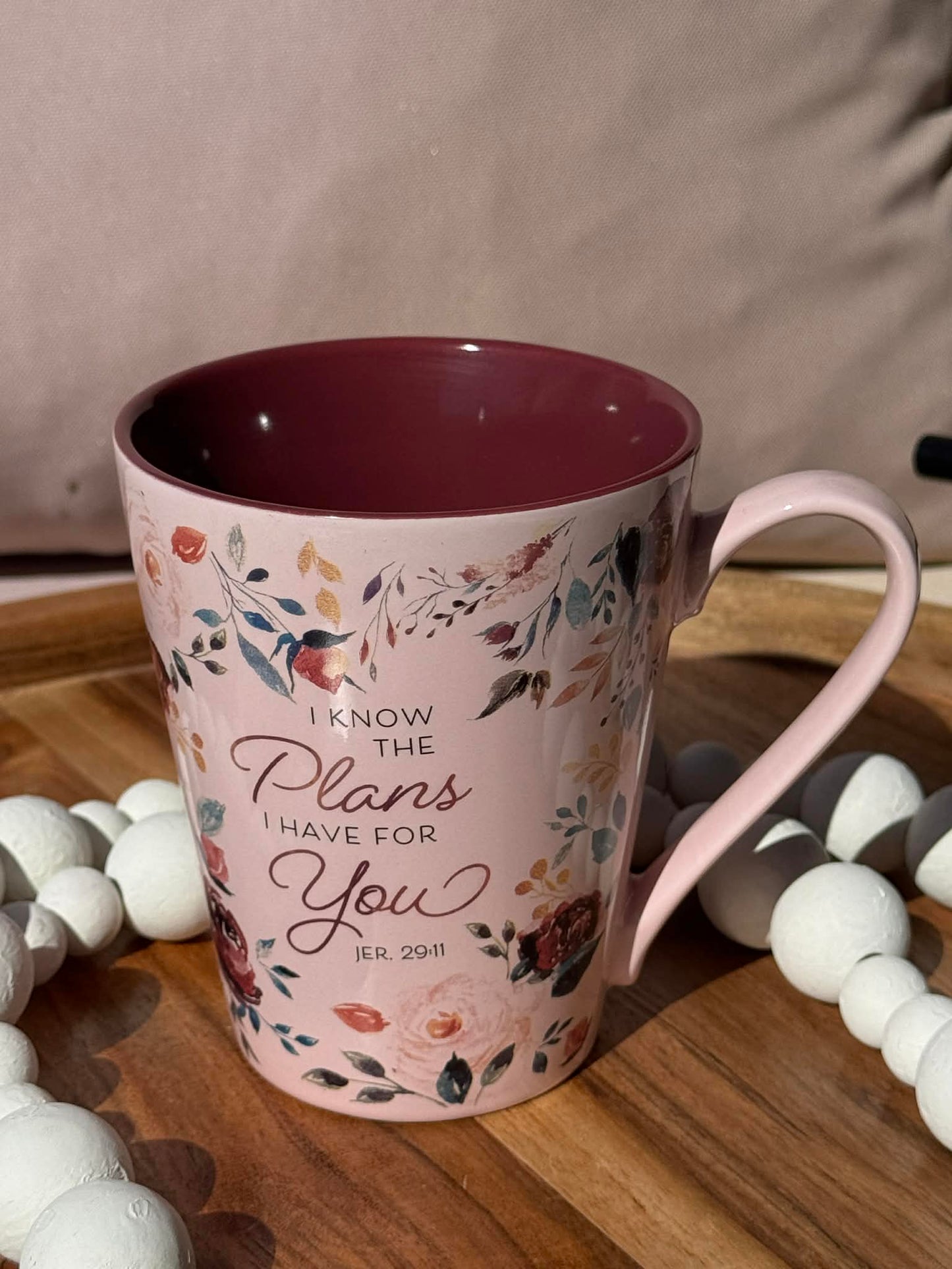 I Know The Plans I Have For You (Jeremiah 29:11)-Plum Floral